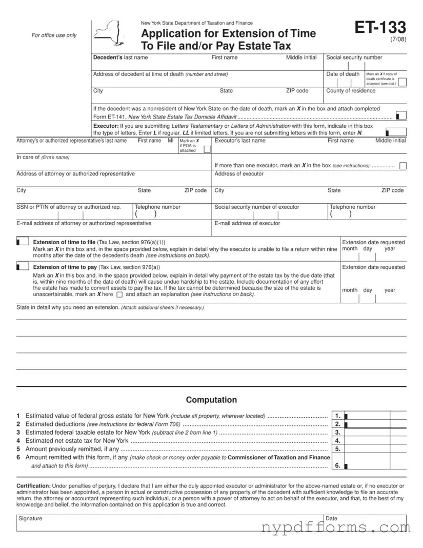 Download New York Et 133 Template in PDF