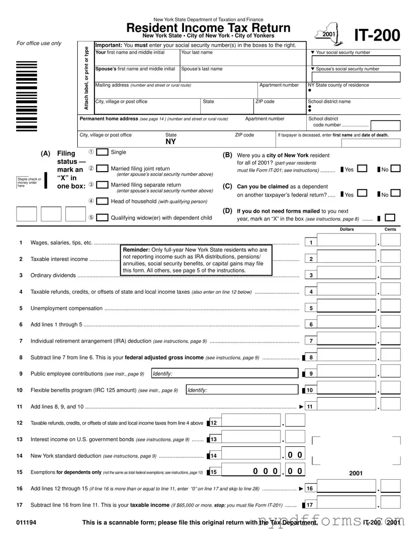Download New York It 200 Template in PDF