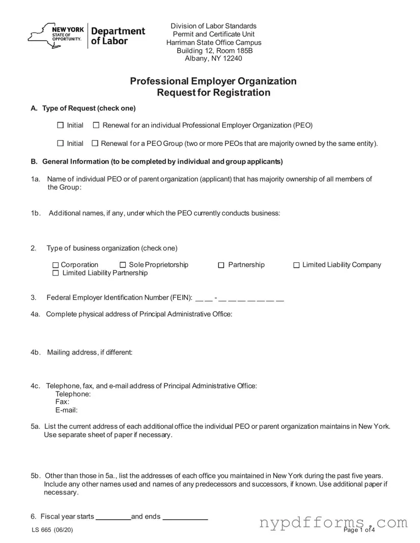 Download New York Ls 665 Template in PDF