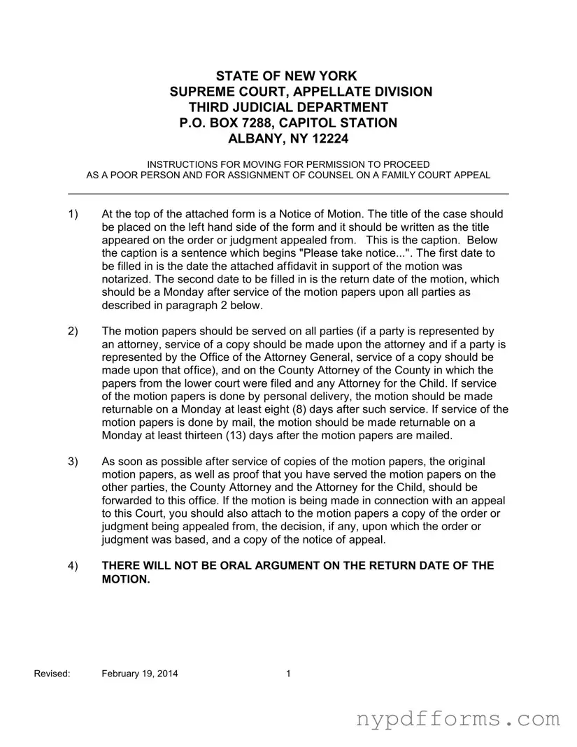 Download New York Poor Person Template in PDF