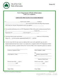 Download New York 112 Template in PDF