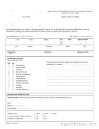 Download New York Daycare Annual Staff Template in PDF