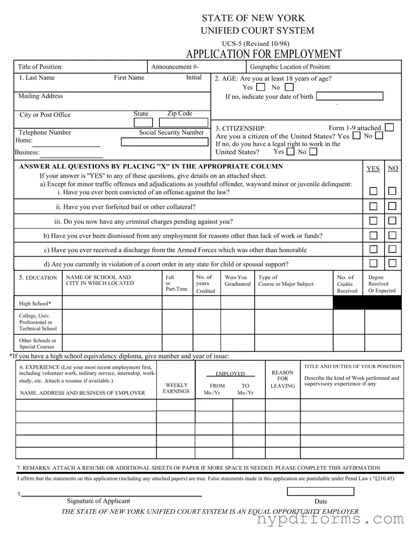 Download Ucs 5 New York Template in PDF